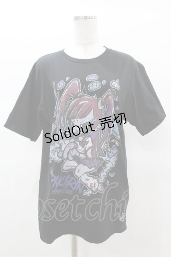 画像1: HYPER CORE / 椎名ひかり×HYPER COREコラボTシャツ  黒 H-25-03-15-1047-PU-TO-KB-ZH (1)