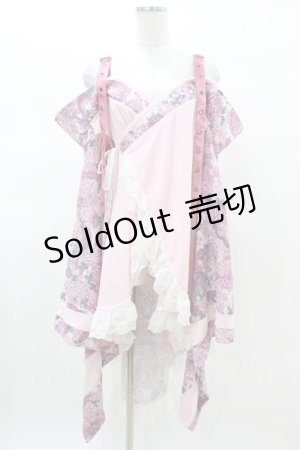 画像: Qutie Frash / オフショル着物カーディガン  ピンク H-25-03-15-1010-QU-TO-KB-ZH