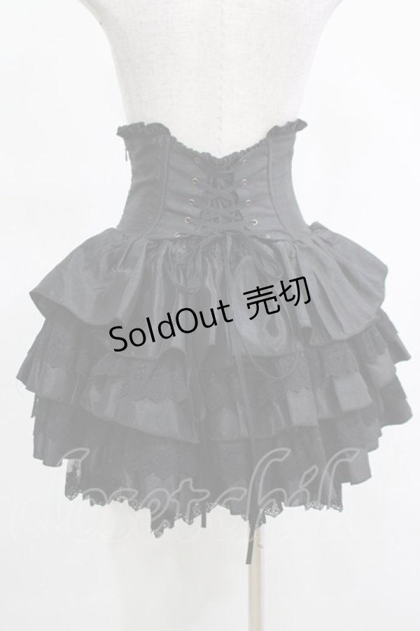 画像4: ATELIER PIERROT / ミニコルセットスカート  ブラック H-25-03-15-053-EL-SK-KB-ZH (4)