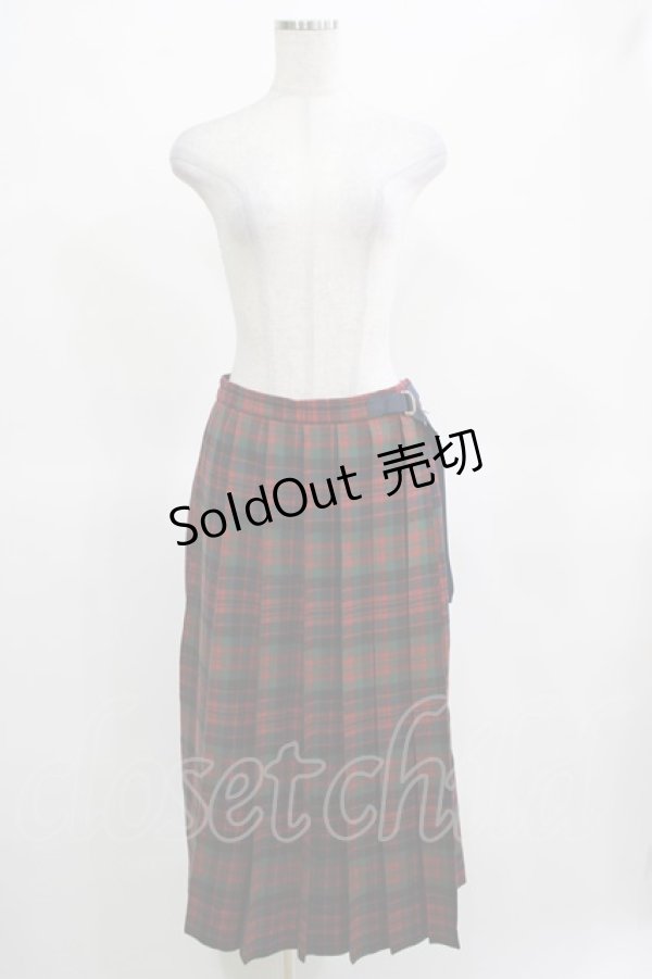 画像1: Jane Marple Dans Le Salon / Tartan check wrapped pants  グリーン×レッド H-25-03-15-056-JM-PA-KB-ZH (1)