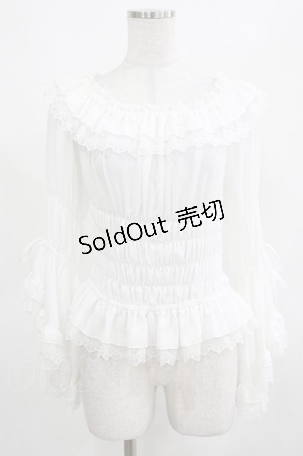 画像1: Vallee lys / Blossom Breeze Blouse  ホワイト H-25-03-15-060-GO-BL-KB-ZH (1)