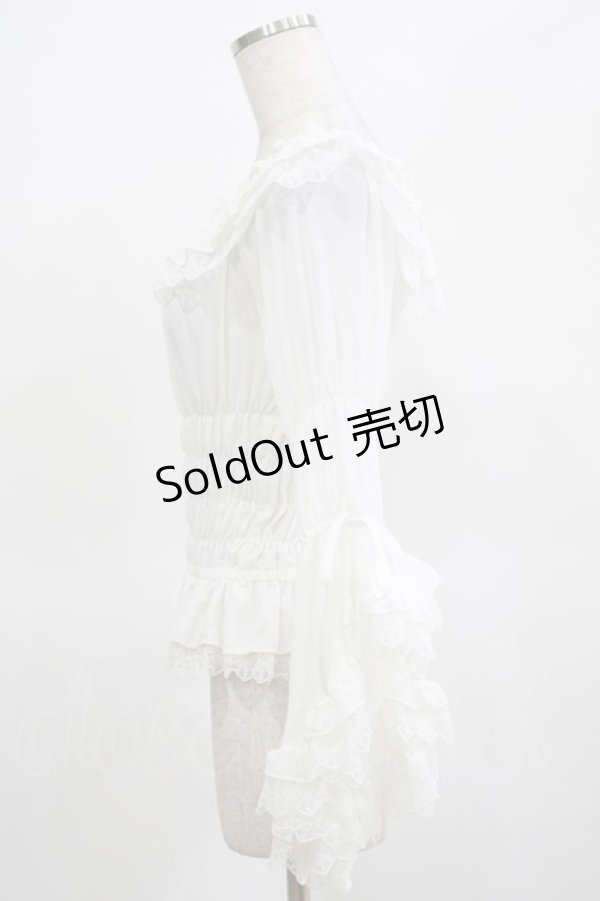画像2: Vallee lys / Blossom Breeze Blouse  ホワイト H-25-03-15-060-GO-BL-KB-ZH (2)