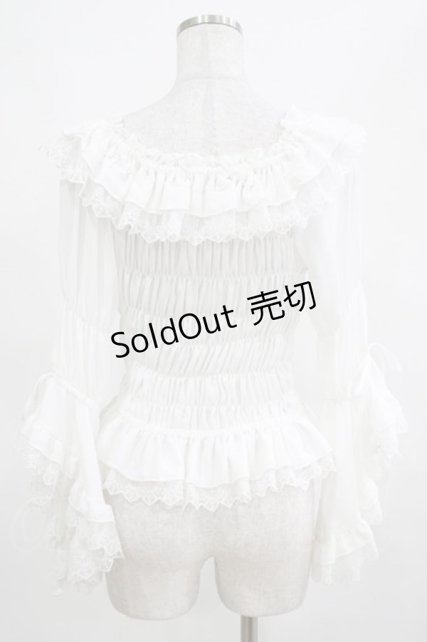 画像3: Vallee lys / Blossom Breeze Blouse  ホワイト H-25-03-15-060-GO-BL-KB-ZH (3)
