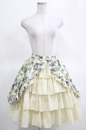 画像: ATELIER PIERROT / フロントバッスル・ガーデンスカート  オフ H-25-03-15-009-EL-SK-KB-ZH