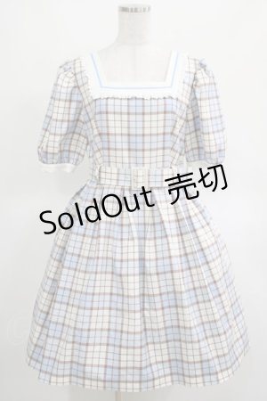 画像: MILK / GIRL POPSワンピース  サックスチェック H-25-03-15-010-ML-OP-KB-ZH
