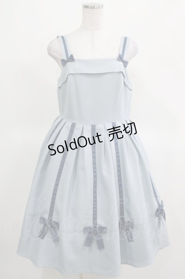 画像1: Melody BasKet / Ribbon treeジャンパースカート M サックス H-25-03-15-014-LO-OP-KB-ZH (1)