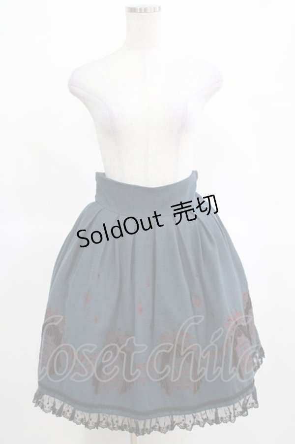 画像1: BPN / サーカス刺繍スカート  青 H-25-03-15-022-GO-SK-KB-ZH (1)