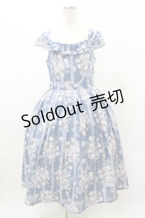 画像: Forest Wardrobe（海外ロリータブランド） / 森林のかご3.0 花柄ワンピースセット XL ばら柄（ブルー） H-25-03-16-032-0-OP-NS-ZH
