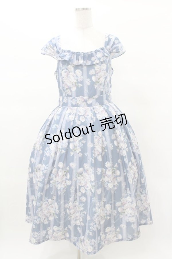 画像1: Forest Wardrobe（海外ロリータブランド） / 森林のかご3.0 花柄ワンピースセット XL ばら柄（ブルー） H-25-03-16-032-0-OP-NS-ZH (1)