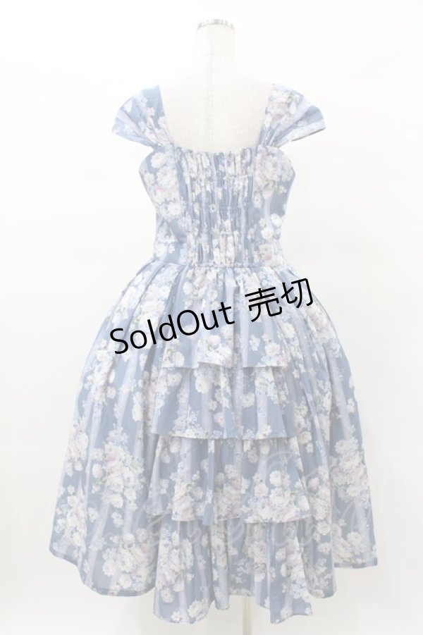 画像2: Forest Wardrobe（海外ロリータブランド） / 森林のかご3.0 花柄ワンピースセット XL ばら柄（ブルー） H-25-03-16-032-0-OP-NS-ZH (2)