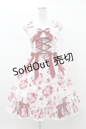 画像: BABY,THE STARS SHINE BRIGHT / シュガーブーケ〜永遠の乙女の憧れ〜柄ジャンパースカートI Free オフ白 H-25-03-16-033-BA-OP-NS-ZH