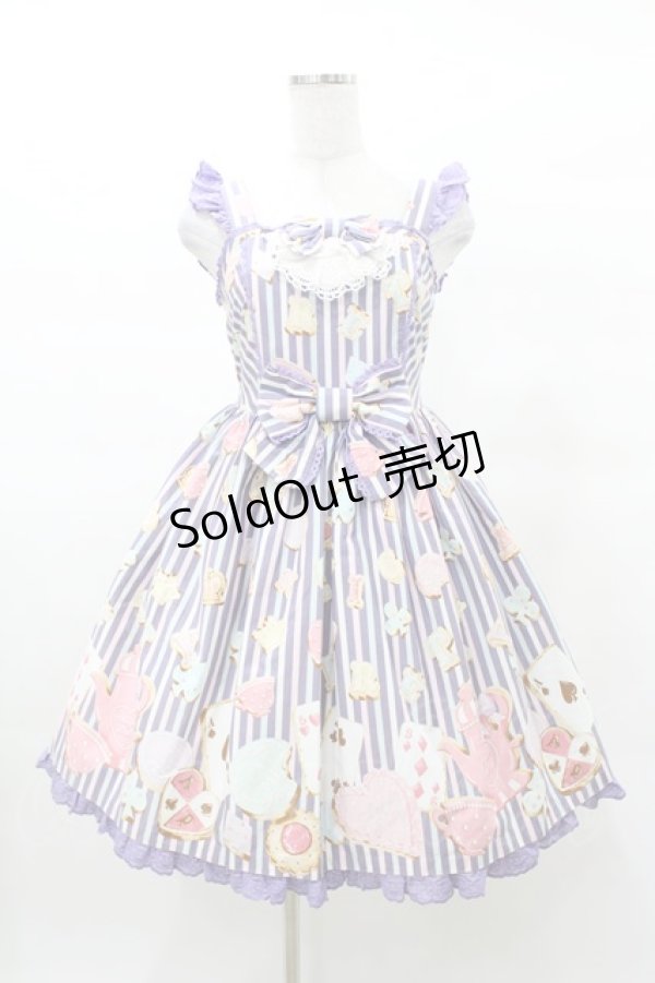 画像1: Angelic Pretty / Wonder Cookieジャンパースカート Free ブルー H-25-03-16-036-AP-OP-NS-ZH (1)