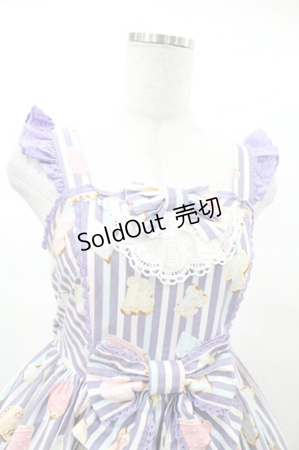 画像4: Angelic Pretty / Wonder Cookieジャンパースカート Free ブルー H-25-03-16-036-AP-OP-NS-ZH (4)