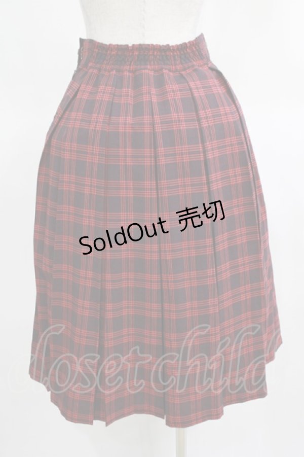 画像4: F&A / チェーンビット使いチェックプリーツスカート Free RED H-25-03-16-1028-LO-SK-NS-ZH (4)
