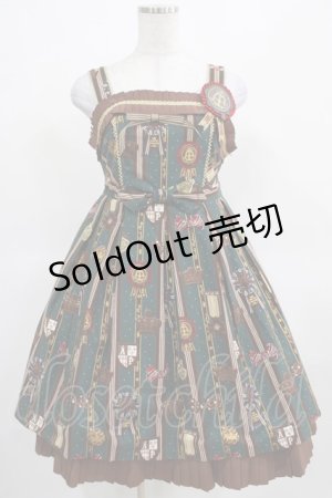 画像: Angelic Pretty / Chocolate Rosetteジャンパースカート Free グリーン H-25-03-16-1003-AP-OP-NS-ZH