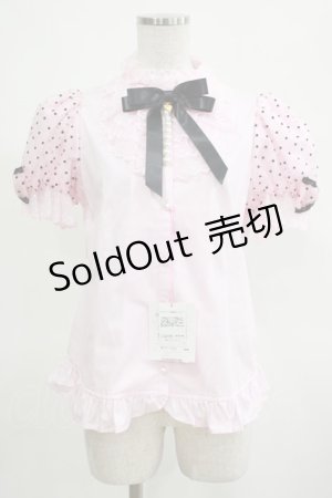 画像: Angelic Pretty / Dreamy Dolce Ribbonブラウス Free ピンク H-25-03-16-1040-AP-BL-NS-ZH