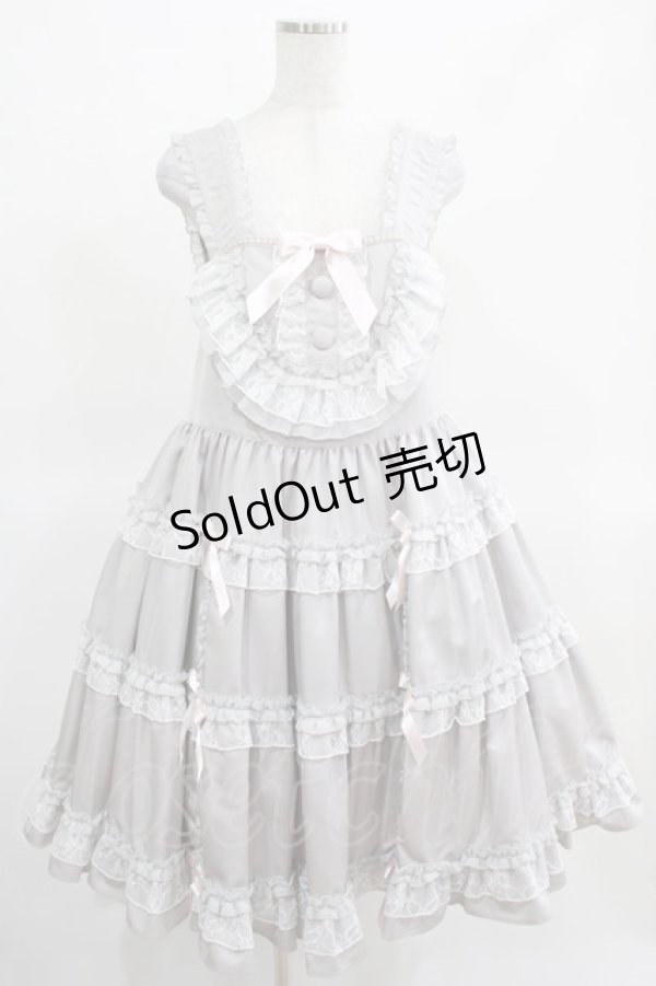 画像1: Angelic Pretty / Ladyティアードジャンパースカート Free グレー H-25-03-16-1004-AP-OP-NS-ZH (1)