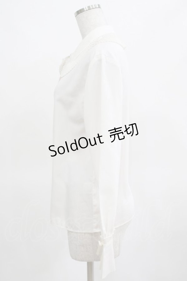 画像2: Melody BasKet / Pleatsfrill Blouse Free オフ H-25-03-16-1042-LO-BL-NS-ZH (2)