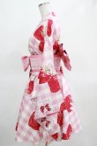 画像2: To Alice / いちご姫浴衣セット M ピンク H-25-03-16-1001-LO-OP-NS-ZH (2)