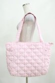 画像1: m petit by misako / キルティングトートバッグ  ピンク H-25-03-16-1060-LO-BG-NS-ZH (1)