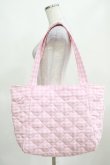 画像2: m petit by misako / キルティングトートバッグ  ピンク H-25-03-16-1060-LO-BG-NS-ZH (2)