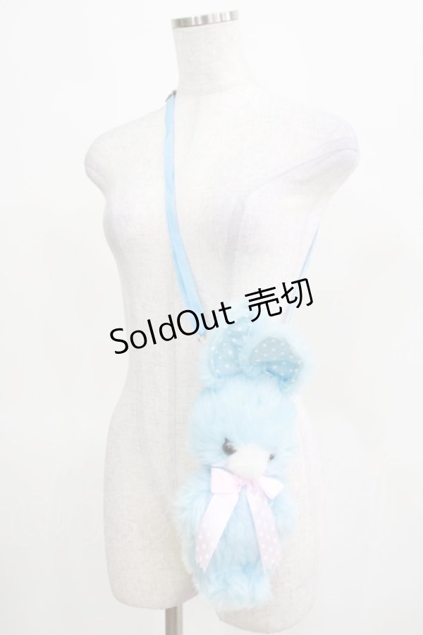 画像1: Angelic Pretty / BUNNY TOYぬいぐるみポーチ  サックス H-25-03-16-1061-AP-BG-NS-ZH (1)