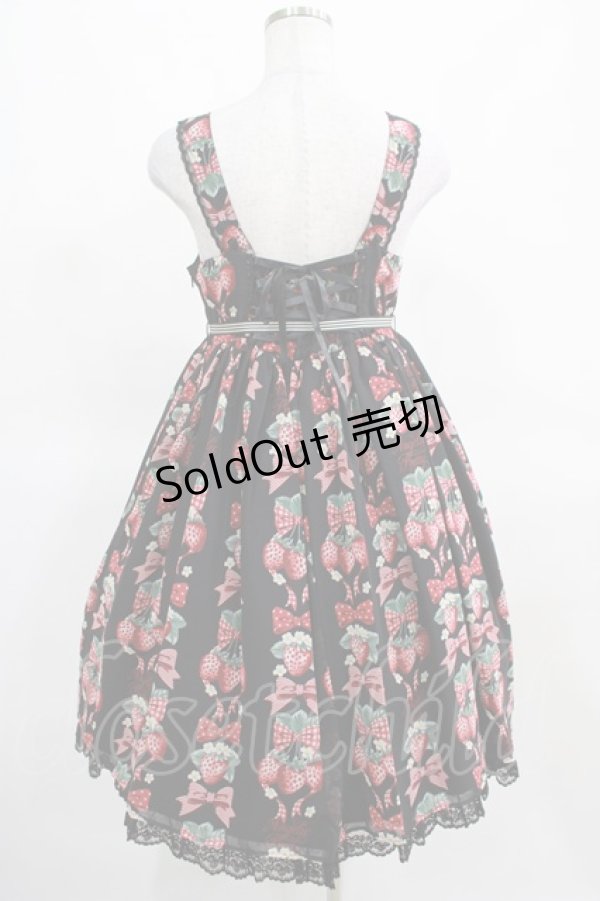 画像3: Angelic Pretty / Strawberry Dollジャンパースカート Free ブラック H-25-03-16-1005-AP-OP-NS-ZH (3)
