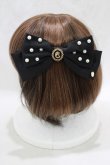 画像2: m petit by misako / AM*NIPLバレッタ  ブラック H-25-03-16-1071-LO-AC-NS-ZH (2)