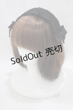 画像: Pina sweetcollection / ローズラインカチューシャ  ブラック H-25-03-16-1078-LO-AC-NS-ZH
