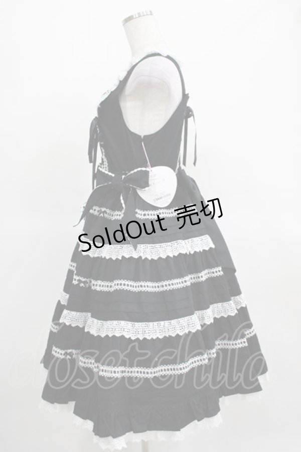画像2: BABY,THE STARS SHINE BRIGHT / Maison de Petite Rubanジャンパースカート Free ブラック/オフ白 H-25-03-16-1015-BA-OP-NS-ZH (2)