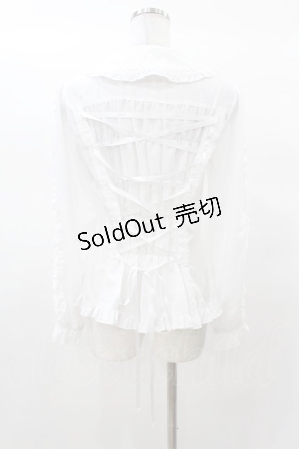 画像2: metamorphose / ボウタイ付きブラウス Free オフ H-25-03-16-057-ME-BL-NS-ZH (2)
