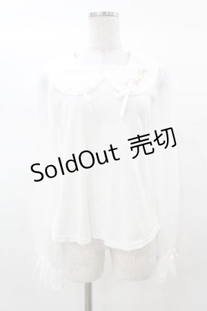 画像: Angelic Pretty / Cuteロゴ刺繍カットソー Free オフ H-25-03-16-063-AP-TO-NS-ZH