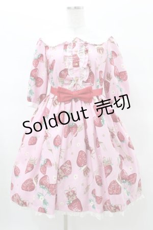 画像: Angelic Pretty / Royal Crown Berryワンピース Free ピンク H-25-03-16-026-AP-OP-NS-ZH