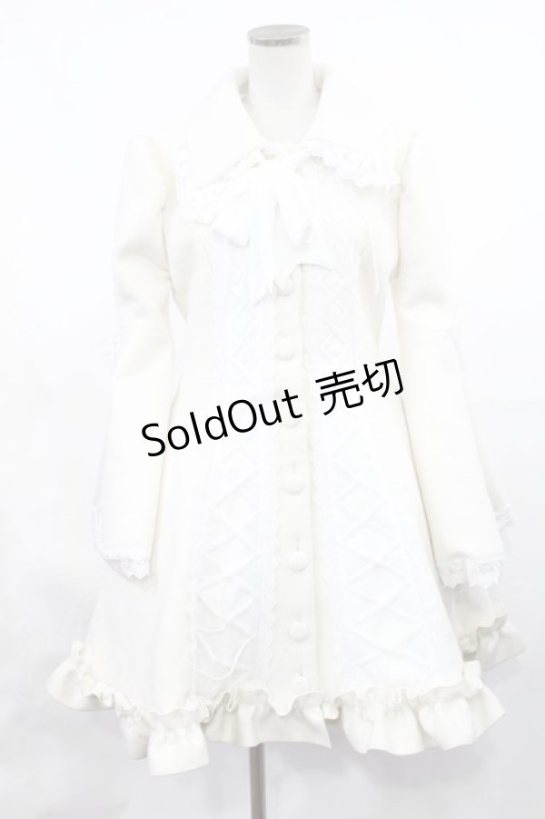 画像1: ATELIER PIERROT / Lunar Lattice Coat -Princess Sleeves-  ホワイト H-25-03-17-004-EL-CO-KB-ZT-C051 (1)