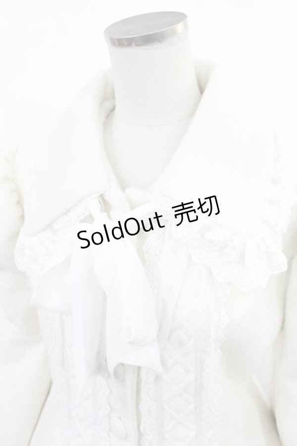 画像4: ATELIER PIERROT / Lunar Lattice Coat -Princess Sleeves-  ホワイト H-25-03-17-004-EL-CO-KB-ZT-C051 (4)