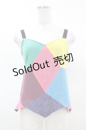 画像: MILK / ダイヤモンドパズルキャミ  カラーパレット H-25-03-17-1033-ML-TO-KB-ZH