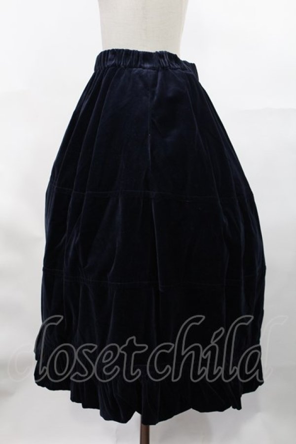 画像2: Jane Marple / Cotton rayon velvet lantern skirt  ネイビー H-25-03-17-005-JM-SK-KB-ZT161 (2)