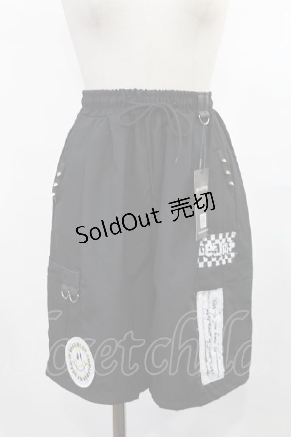 画像1: HELL CAT PUNKS / バックジップパンツ  ブラック H-25-03-17-012-PU-PA-KB-ZH (1)