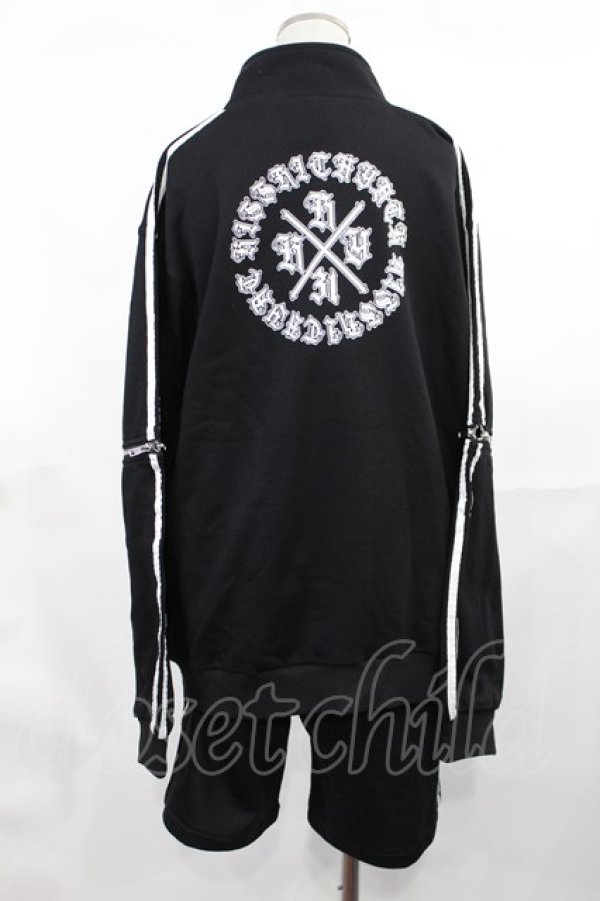 画像3: KRY CLOTHING / 「URAGIRI」ジャージセットアップ  黒×白 H-25-03-17-013-EL-PA-KB-ZH (3)