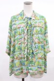 画像1: Jane Marple Dans Le Salon / Sunnyside town granny’s blouse  ブルーグレイ H-25-03-17-015-JM-BL-KB-ZH (1)
