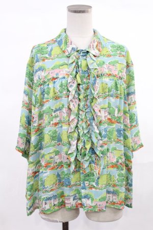 画像: Jane Marple Dans Le Salon / Sunnyside town granny’s blouse  ブルーグレイ H-25-03-17-015-JM-BL-KB-ZH