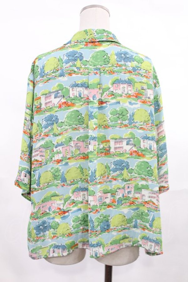 画像2: Jane Marple Dans Le Salon / Sunnyside town granny’s blouse  ブルーグレイ H-25-03-17-015-JM-BL-KB-ZH (2)