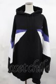 画像1: Candy Stripper / BRAVE DINOSAUR BICOLOR SWITCHED HOODIE  ブラック H-25-03-17-025-PU-TO-KB-ZH (1)