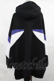 画像2: Candy Stripper / BRAVE DINOSAUR BICOLOR SWITCHED HOODIE  ブラック H-25-03-17-025-PU-TO-KB-ZH (2)