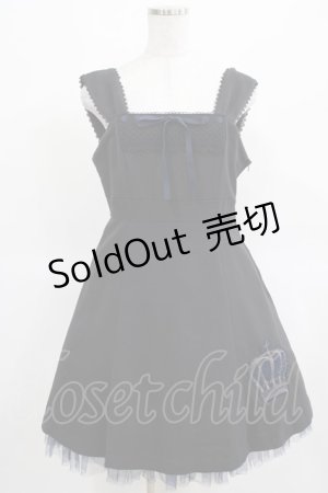 画像: BPN / 王冠リボンモチーフジャンパーワンピース M ブラック H-25-03-18-001-GO-OP-NS-ZH