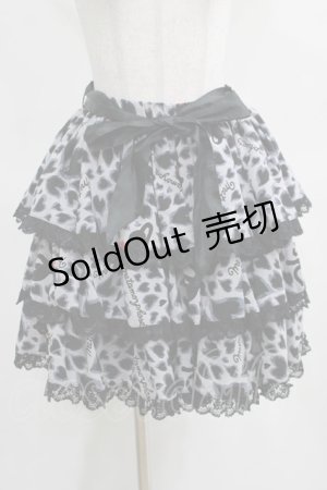 画像: metamorphose / ハートヒョウ柄スカート Free グレー H-25-03-18-033-ME-SK-NS-ZH