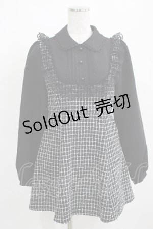 画像: DearMyLove / ヨークレースリボンツイードワンピース M ブラック H-25-03-18-039-EL-OP-NS-ZH