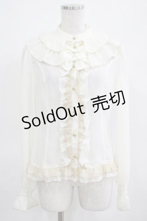 画像: metamorphose / シフォン二段フリルブラウス Free アイボリー H-25-03-18-051-ME-BL-NS-ZH