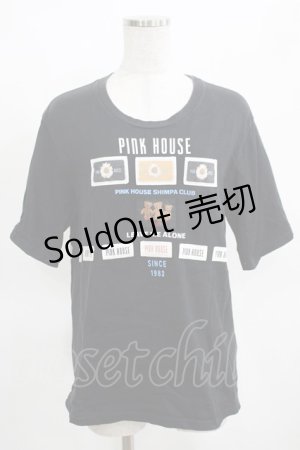 画像: PINK HOUSE / パッチワークTシャツ Free ブラック H-25-03-18-063-LO-TS-NS-ZH
