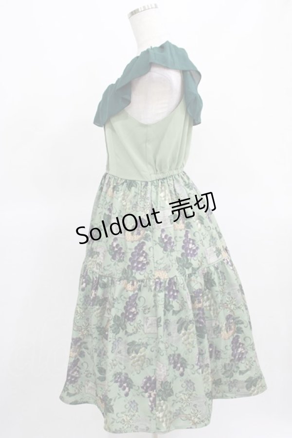 画像2: axes femme POETIQUE / ヴァンダンジュ2wayワンピース M グリーン H-25-03-18-010-AX-OP-NS-ZH (2)